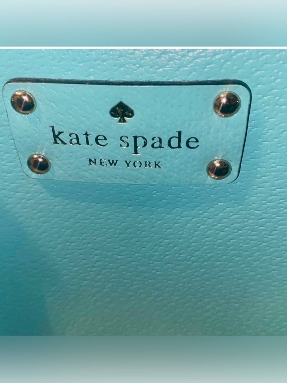 Kate Spade Wellesley Quinn Tiffany Blue Cowhide Leather Satchel/Crossbody - EUC - Picture 10 of 13